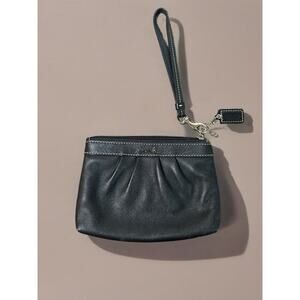 Coach Black Wristlet Change Purse Wallet With Zip 6” Women’s Authentic Wristlet